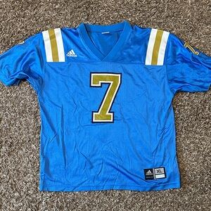 Adidas Men's Blue and Gold Sports Jersey